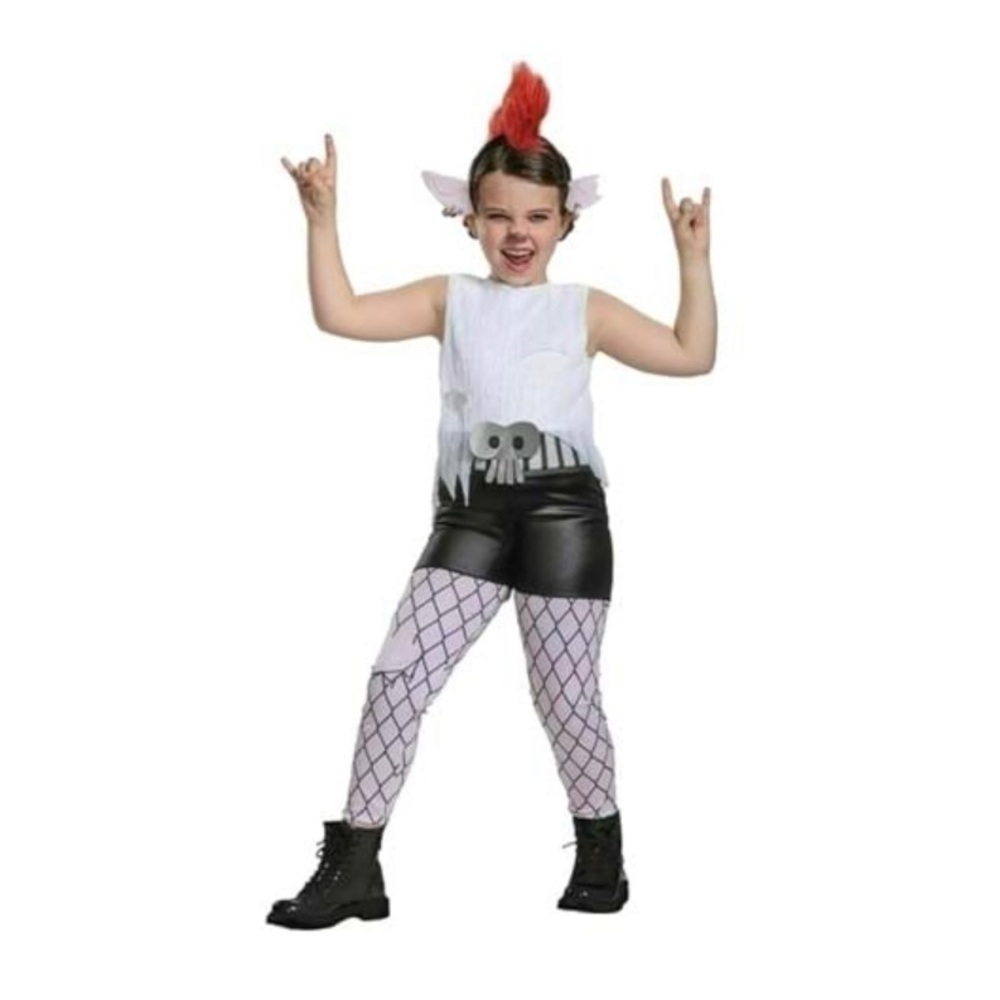 KIDS' Trolls World Tour Queen Barb Deluxe Halloween Costume Jumpsuit W/Headpiece
